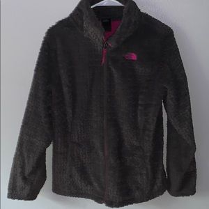 Gray & Hot pink fleece North Face Jacket!